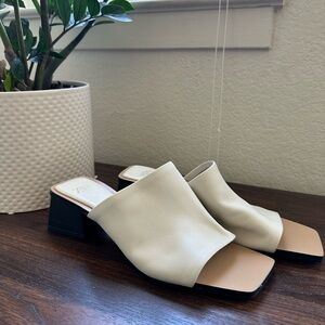 *Sold* Zara Cream Square Toe Mules